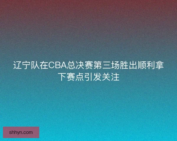 辽宁队在CBA总决赛第三场胜出顺利拿下赛点引发关注